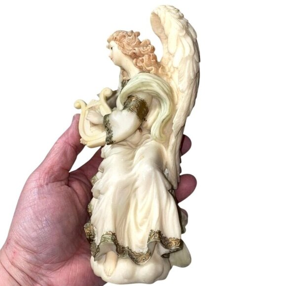 Vintage Seraphim Classics Cymbeline Peacemaker Angel With Harp 1993 67091 - Picture 3 of 5